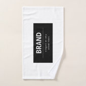 Gras Marque moderne ou nom commercial | Noir et bl (Serviette à main)