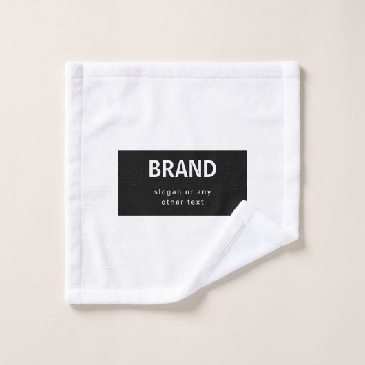 Gras Marque moderne ou nom commercial | Noir et bl (Gant de toilette)