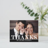 Gras Merci Mariage Carte de remerciements (Debout devant)