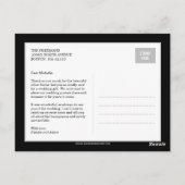 Gras Merci Mariage Carte de remerciements (Dos)