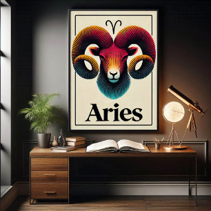 Gras minimaliste Baies Zodiac Poster