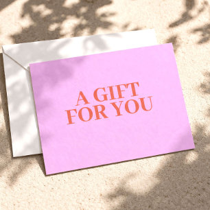 Gras minimaliste Boutique de luxe Pink Carte cadea