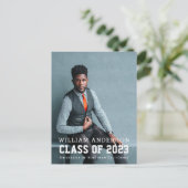 Gras minimaliste Faire-part d'obtention d'un diplô (Debout devant)