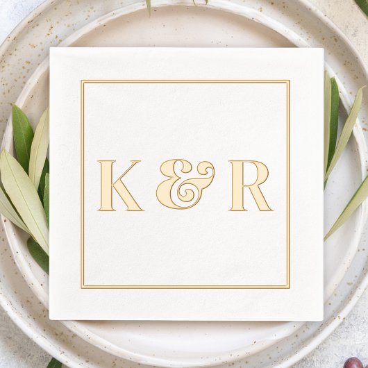 Gras minimaliste simple Couple Mariage initial