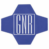 Gras moderne 3 initiales Monogramme | Blanc sur bl (Plat)