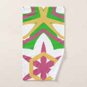 Gras Moderne asymétrique rose jaune vert (Serviette à main)