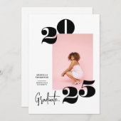 Gras & Moderne Faire-part de diplôme photo (Devant / Derrière)