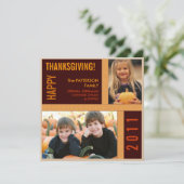 Gras moderne Graphisme Thanksgiving Carte photo (Debout devant)
