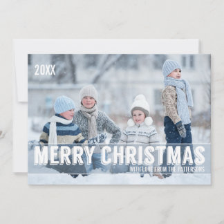 Gras moderne Joyeux Noël Grand Carte photo
