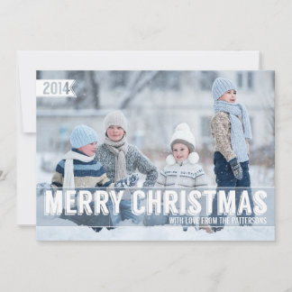 Gras moderne Joyeux Noël Grand Carte photo