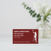 Gras Moderne Masculine Carte de visite Handyman (Debout devant)