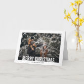Gras moderne Noël Carte photo (Fleur jaune)