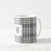 Gras Moderne Plaid Vacances Monogramme Café Mug (Devant droit)