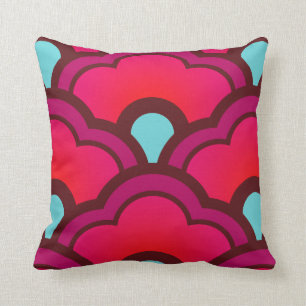 Gras moderne rétro 60s les années 70 coussin