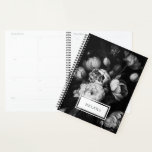 Gras Moody Painterly Flowers Noir et Blanc<br><div class="desc">Gras moody fleurs peintes noir et blanc</div>