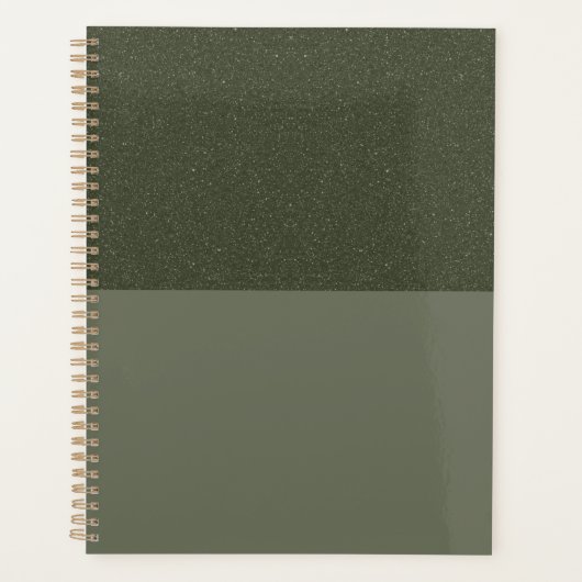 Gras Moss Green Textured Planner - Personnalisable (Devant)