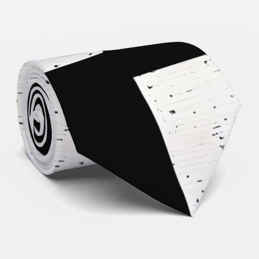 Gras noir et blanc Cravate de grille artistique (Roulé)