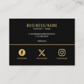 Gras noir et or, carte de visite des médias sociau (Devant)