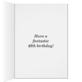 Gras, Noir, Faux Or 48e anniversaire avec carte de (Intérieur (Droit))