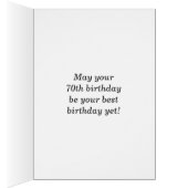 Gras, Noir, Faux Or 70e anniversaire avec carte de (Intérieur (Droit))