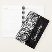 Gras noir floral hebdomadaire/mensuel (Devant avec enveloppe)