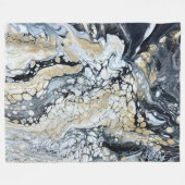 Gras noir or & blanc Grosse couverture en polaire (Devant (Horizontal))