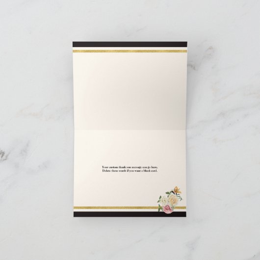 Gras noir, rayures d'ivoire, Merci de fleurs (Intérieur)