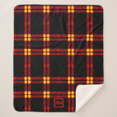 Gras, noir, rouge, monogramme jaune plaid (Devant)
