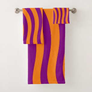 Gras Orange Purple Zèbre Gris Vibrant Minimaliste