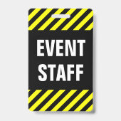 Gras "PERSONNEL DE L'ÉVÉNEMENT" + Badge à rayures (Arrière)