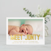 Gras | Photo Collage bébé faire-part de naissance (Debout devant)