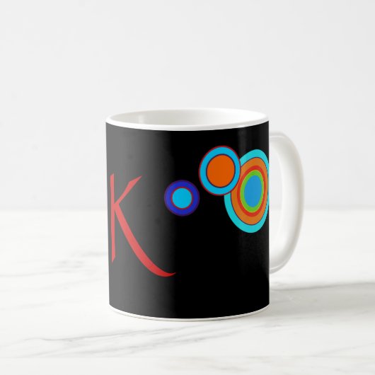 Gras Polka Dot Monogramme Mug (Devant droit)
