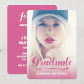 Gras rétro 2| Invitation du groupe de diplômés (Devant / Derrière)