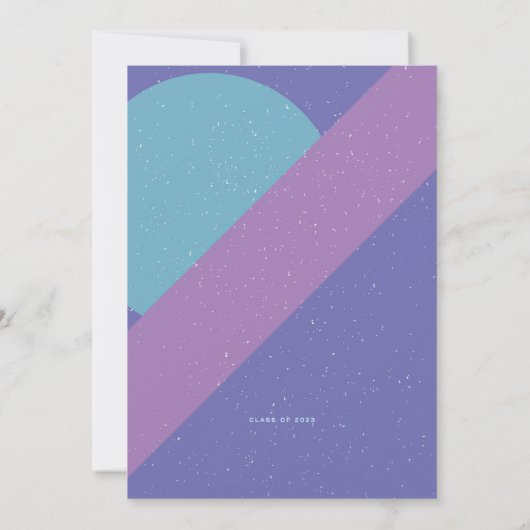 Gras Retro 3 photo Faire-part de graduation (Dos)