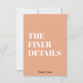 Gras Retro Funky Modern Mariage Carte de boîtier (Dos)