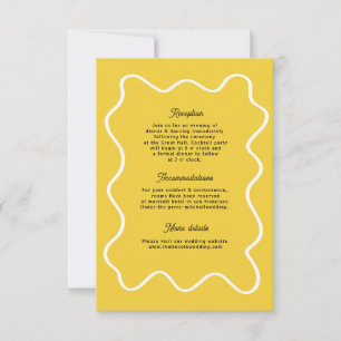 Gras Retro Funky Modern Mariage Carte de boîtier