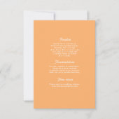 Gras Retro Moderne Mariage orange Carte de boîtier (Devant)