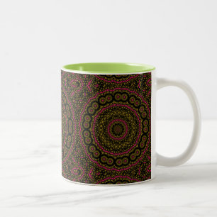 Gras rose et noir kaléidoscope MUG