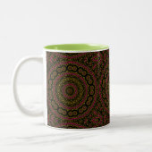 Gras rose et noir kaléidoscope MUG (Gauche)