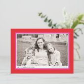 Gras Rouge Cadre Valentine's Day Flat Carte photo (Debout devant)