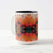 Gras Rouge Floral Designer Café Mug (Devant gauche)