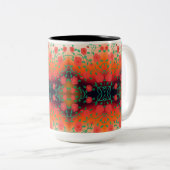 Gras Rouge Floral Designer Café Mug (Devant droit)
