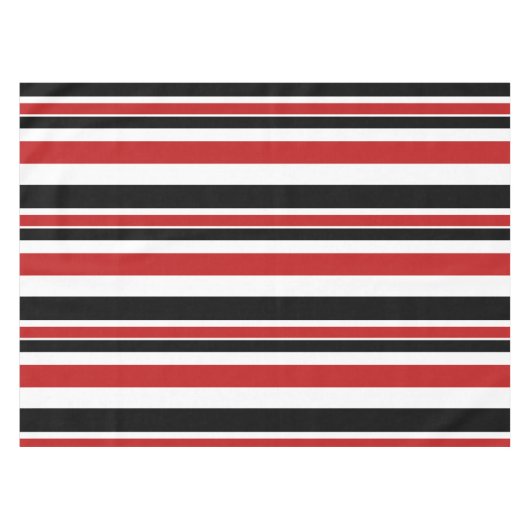 Gras Rouge noir rayures nappe (Devant (Horizontal))