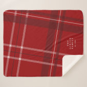 Gras rouge vacances plaid famille personnalisée (Devant (Horizontal))
