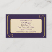 Gras Royal Purple & Gold QR Code Carte de visite (Devant)
