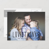 Gras simple et noir | Carte postale photo Merci (Devant / Derrière)