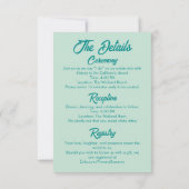 Gras simple Western Modern Mariage Détails Carte (Dos)