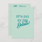 Gras simple Western Modern Mariage Détails Carte (Devant / Derrière)