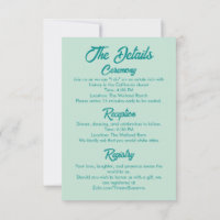 Gras simple Western Modern Mariage Détails Carte