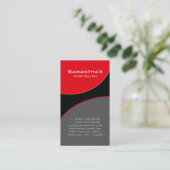 Gras Spa Salon Carte de visite gris rouge (Debout devant)